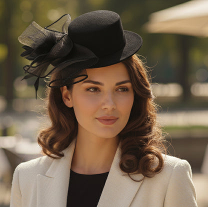 stylish party hats women
luxury fascinator hats
elegant women headwear
designer fascinator hats