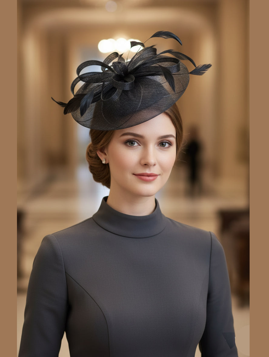 Royal Feather Fascinator Hat