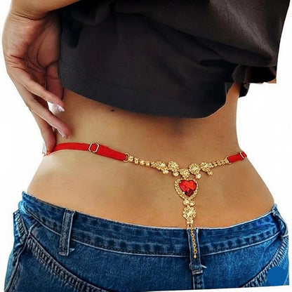 Premium Bejewel Gold Chain Thong