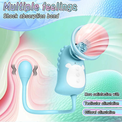 3 in 1 Suction Vibration &amp; Tongue Rotate Adult Toy