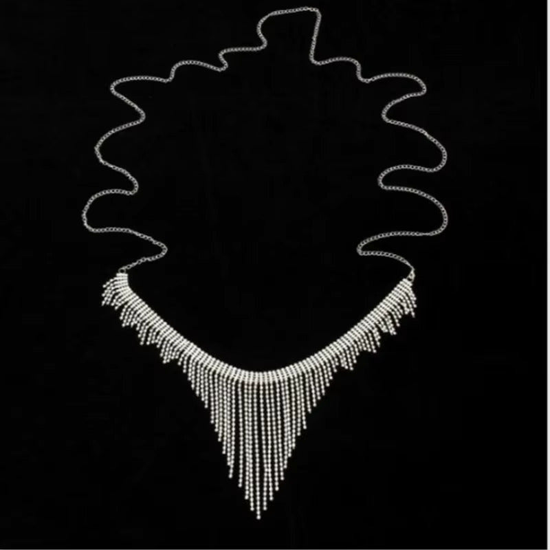 Midnight Dazzle Rhinestone Chain Thong