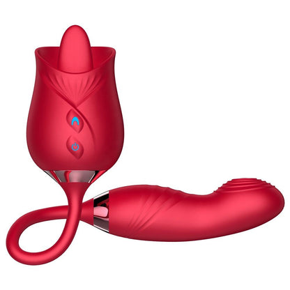 2 in 1 Man Ting Tongue Licking Thrusting Massager