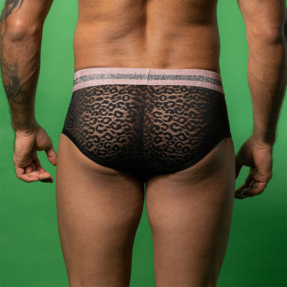 Sexy Leopard Mesh Brief
