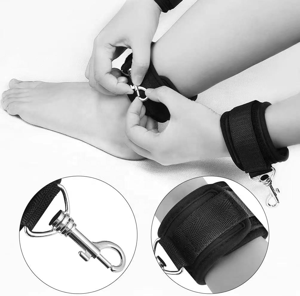Multi Position Cross Bed Restraining with Feather Handcuff