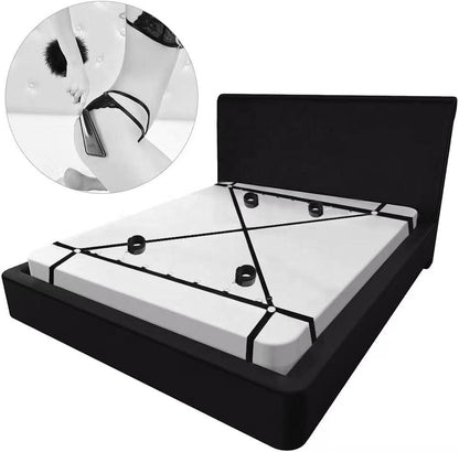 Multi Position Cross Bed Restraining with Feather Handcuff