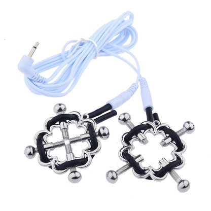 Electric Shock Nipple Clamp &amp; Butt Plug Set