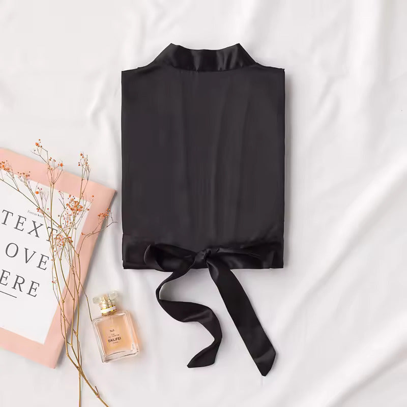 Embroidery Bride &amp; Bridesmaids Silk Satin Robe