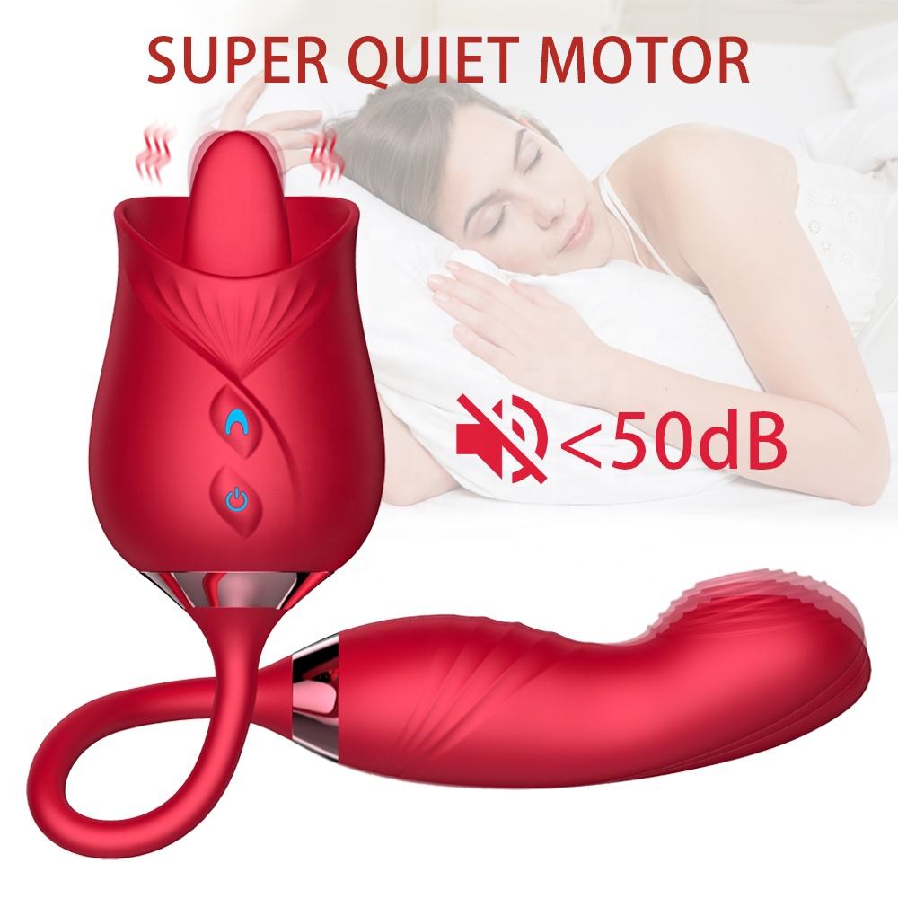 2 in 1 Man Ting Tongue Licking Thrusting Massager