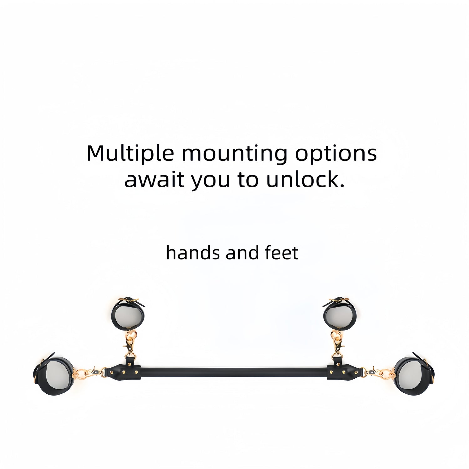 Luxury PU Leather Spreader Bar with Hand &amp; Anklecuff