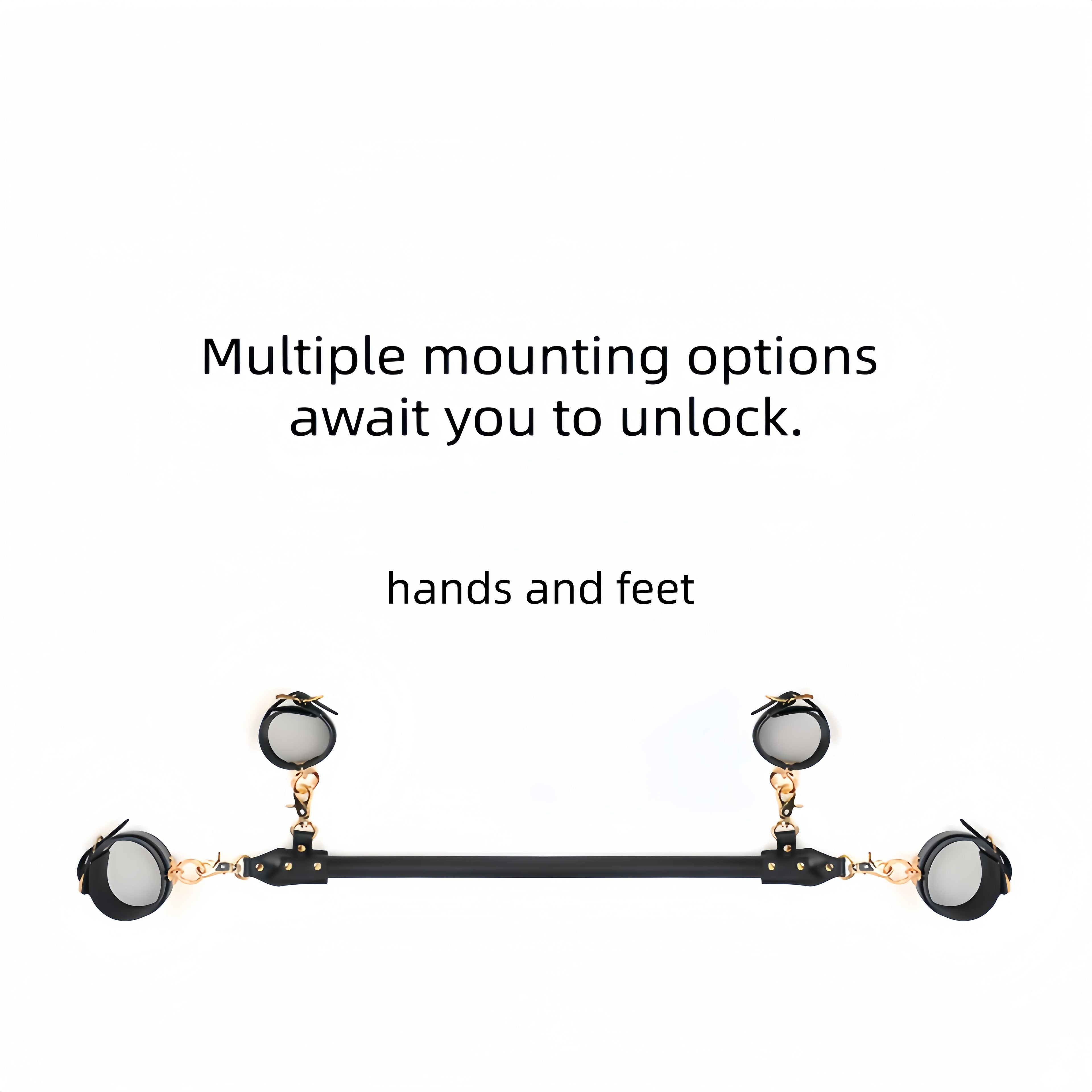 Luxury PU Leather Spreader Bar with Hand &amp; Anklecuff