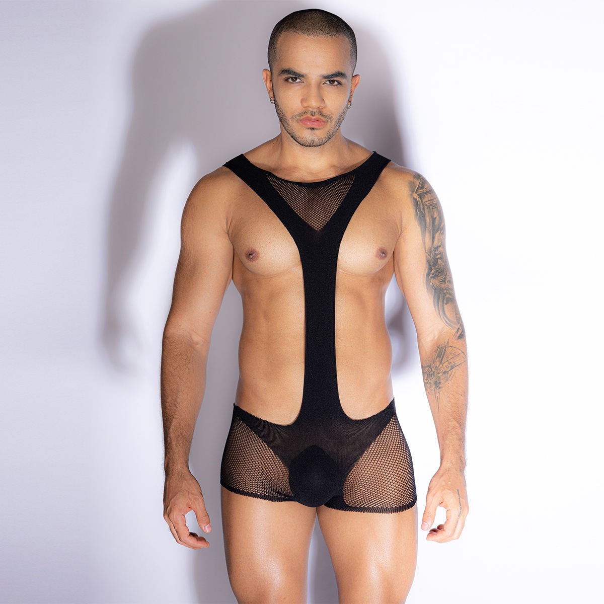 Men Fishnet Bodysuit