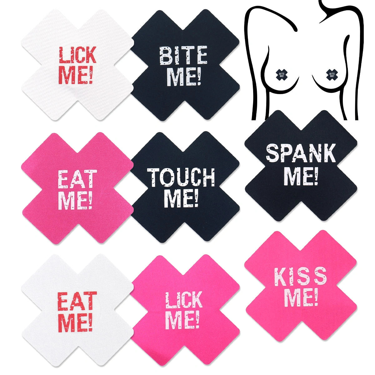 Naughty Message Nipple Pasties