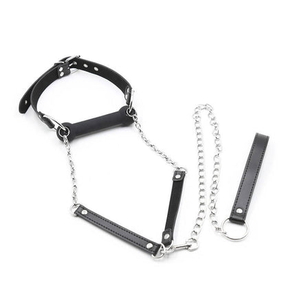 Dog Bone Mouth Gag &amp; Leash