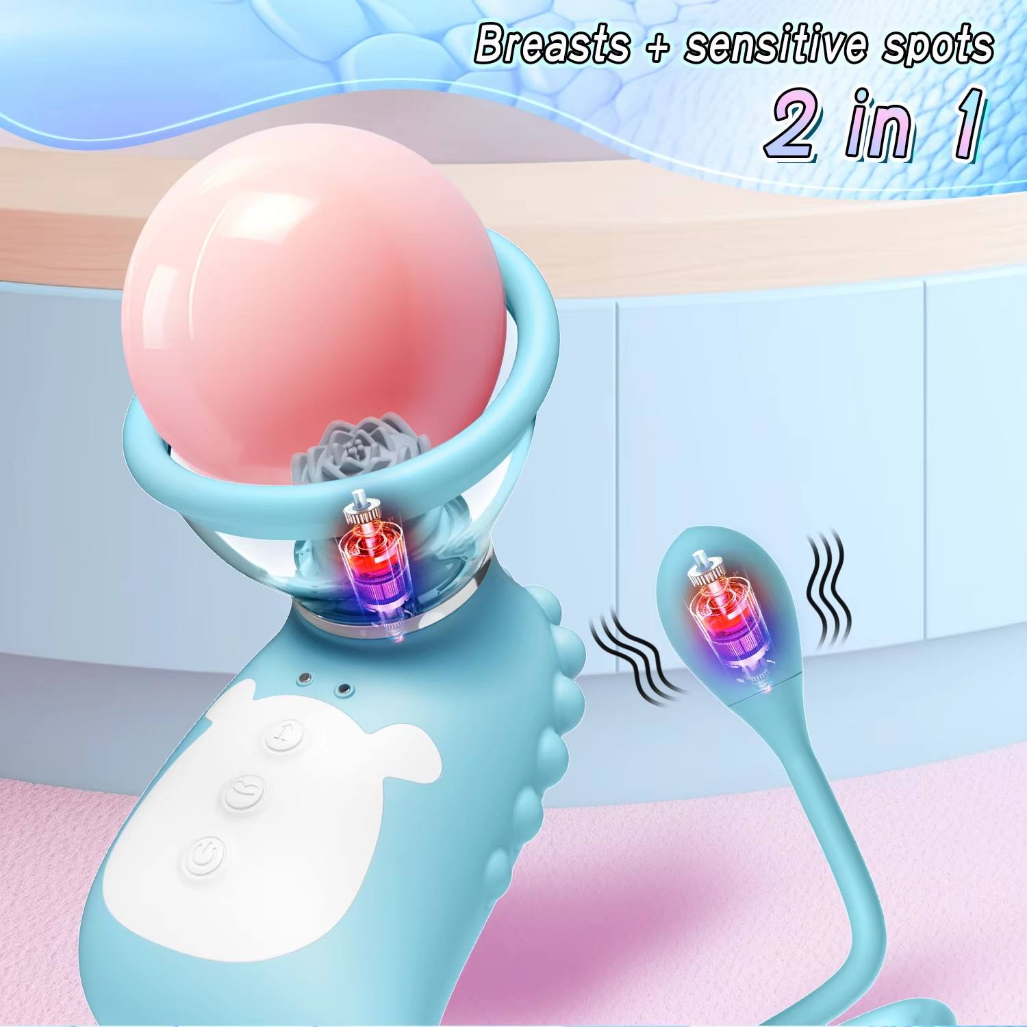 3 in 1 Suction Vibration &amp; Tongue Rotate Adult Toy