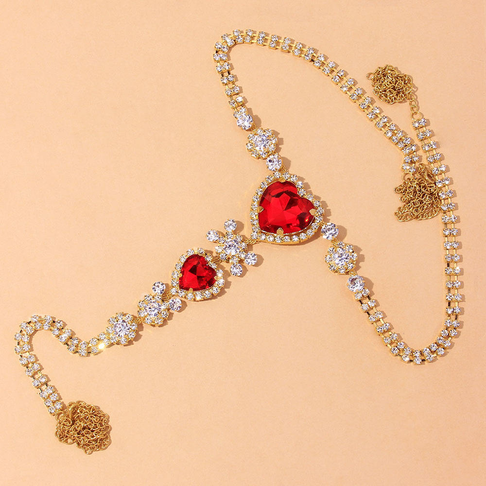 Luxury Romantic Red Heart Chain Thong