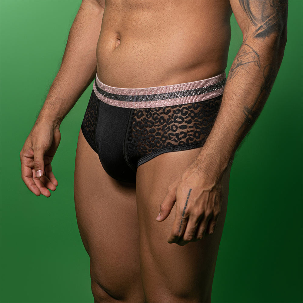Sexy Leopard Mesh Brief