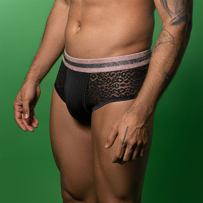 Sexy Leopard Mesh Brief