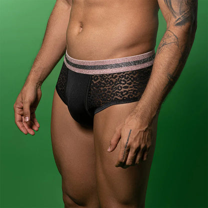Sexy Leopard Mesh Brief