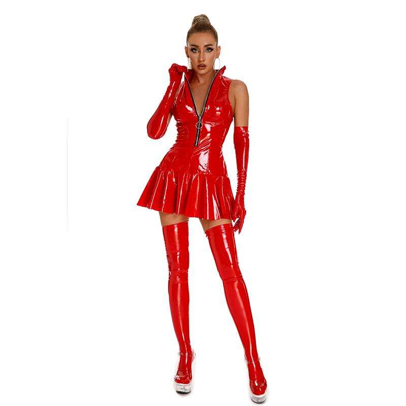 Exotic Latex Skirt Dress with Legs - NO GLOVES