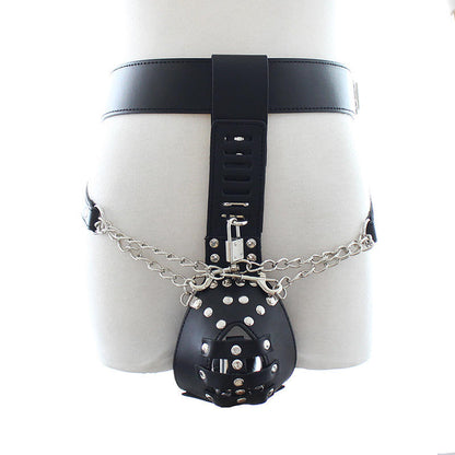 Male Chastity Belt with Lockable Pouch
