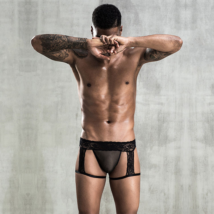Lace Strap Sexy Mesh Brief