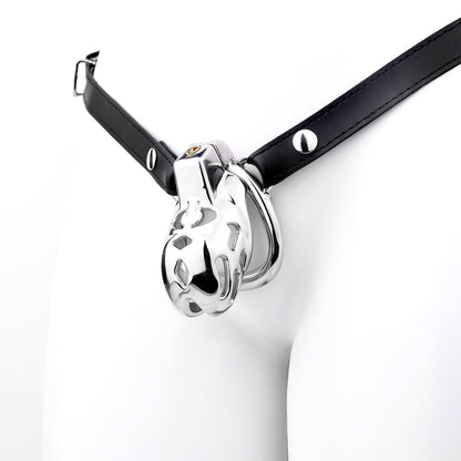 Heavy Premium Metal Strap Male Chastity Cage