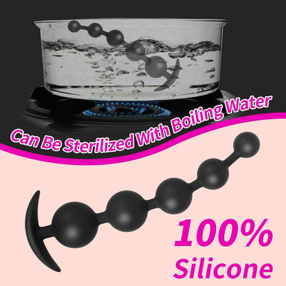 Long Silicone Anal Plug/Beads
