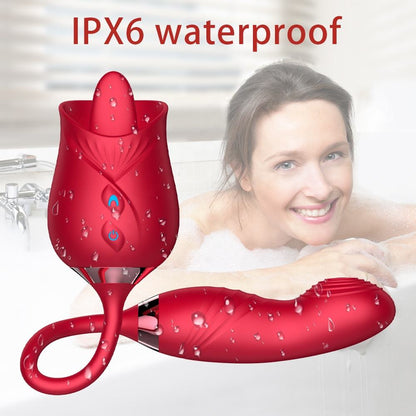 2 in 1 Man Ting Tongue Licking Thrusting Massager