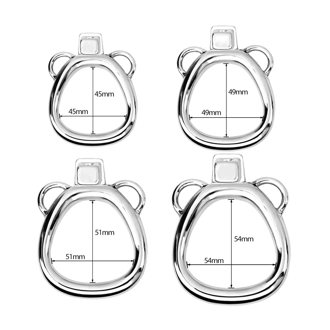 Heavy Premium Metal Strap Male Chastity Cage