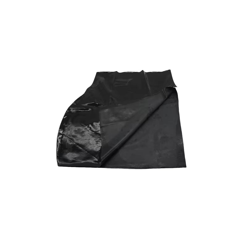 Handmade Premium Mold Side Slit Black Latex Mini Skirt