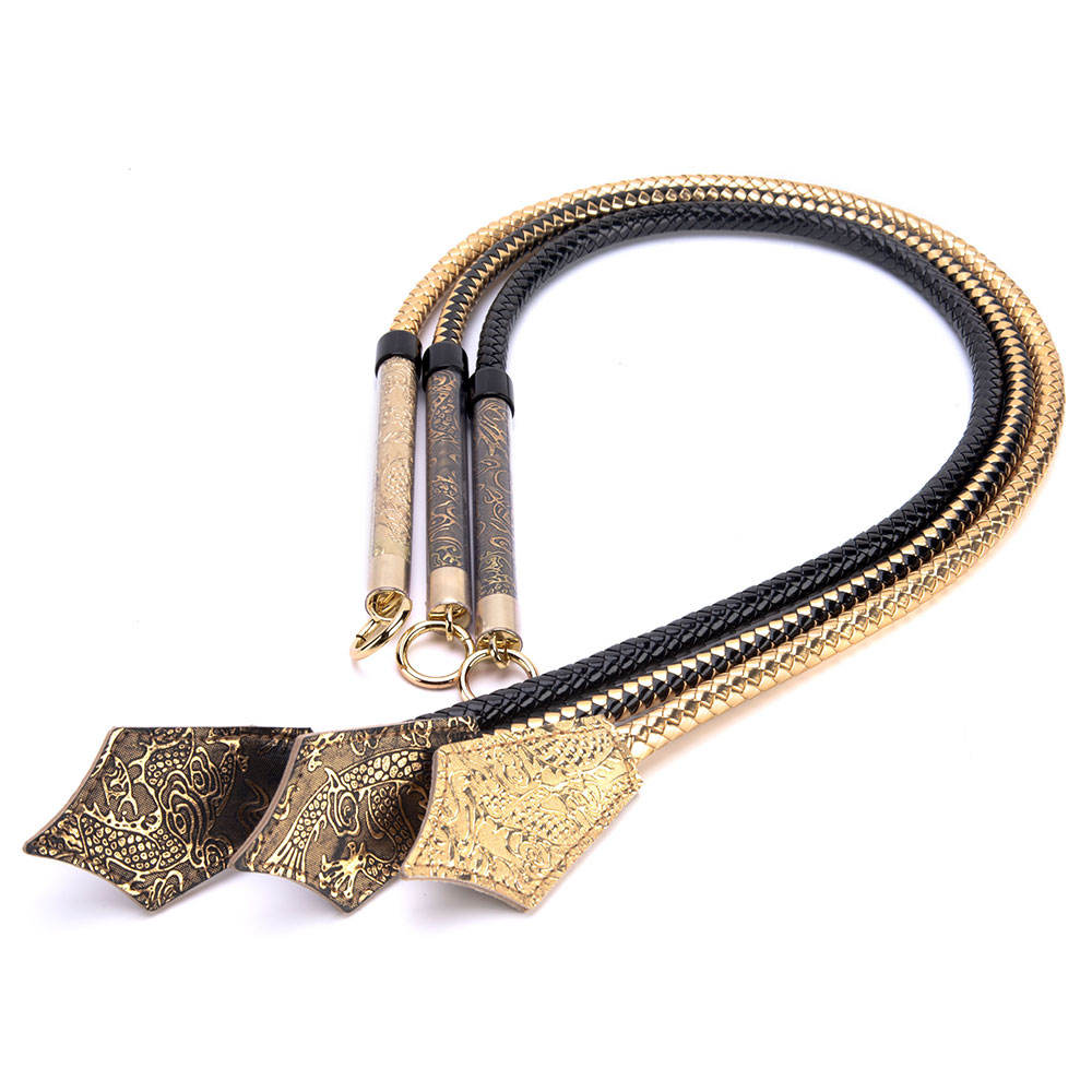 Luxury Long Faux Leather Arabian Flogger
