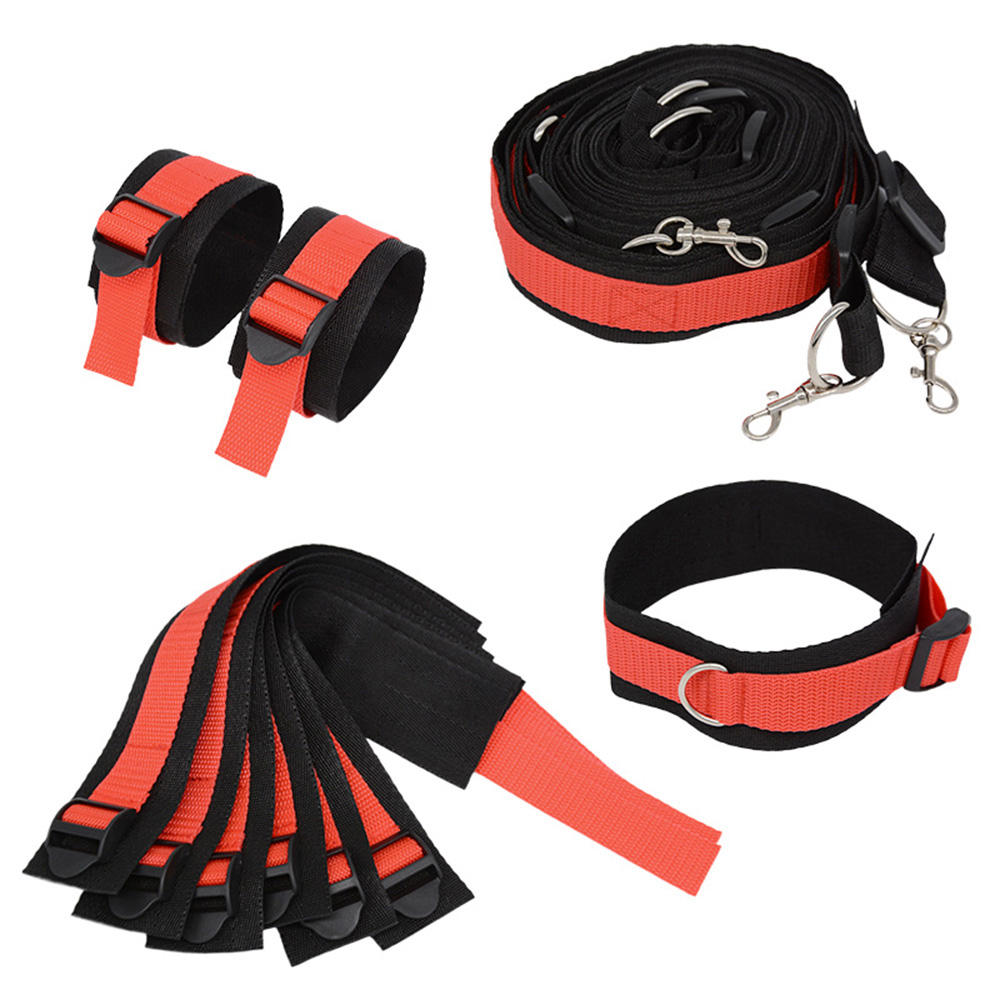 Hand &amp; Neck Strap Bondage Straps Bed Restraining