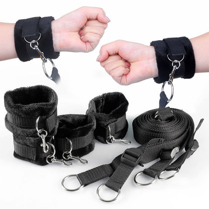 Multi Purpose Bed Restraining with Feather Handcuff