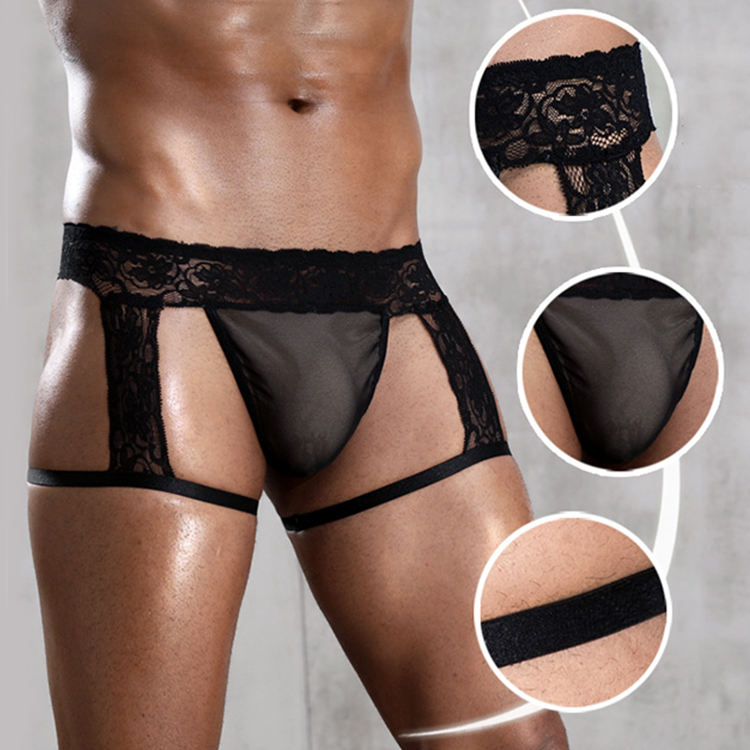Lace Strap Sexy Mesh Brief