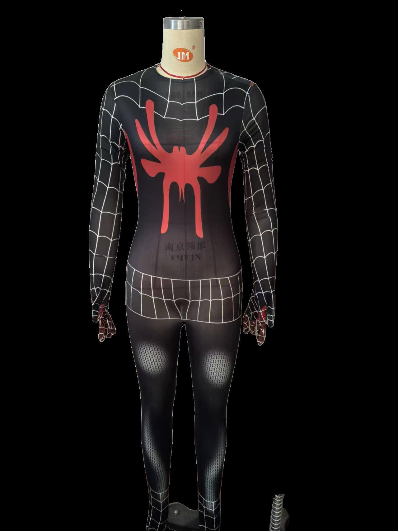 Zipper Crotch Black Women Spider Roleplay Dress