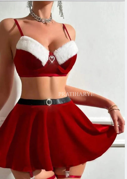 Sexy Christmas Velvet Roleplay Dress