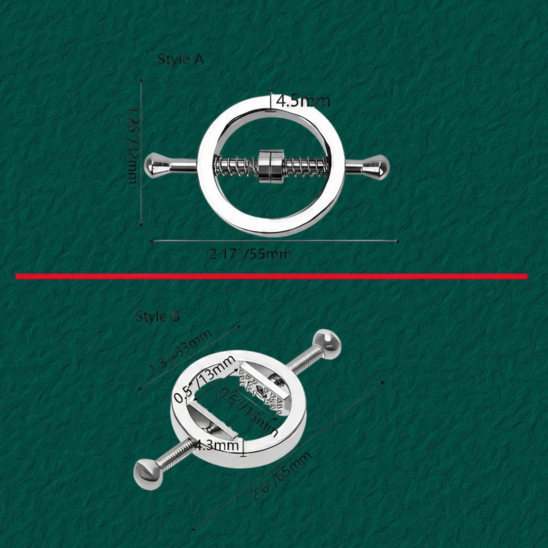 Adjustable Nipple Clamps Screw &amp; Spring