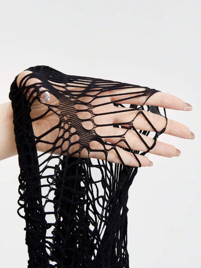 Halloween Spider Fishnet Dress