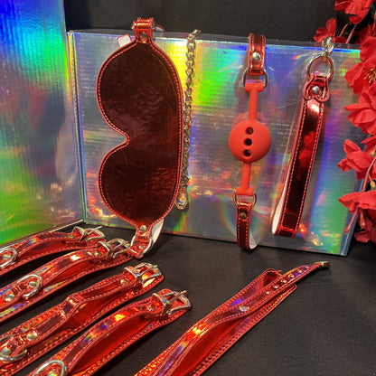 10Pc Shiny Bondage Restraint BDSM KIT