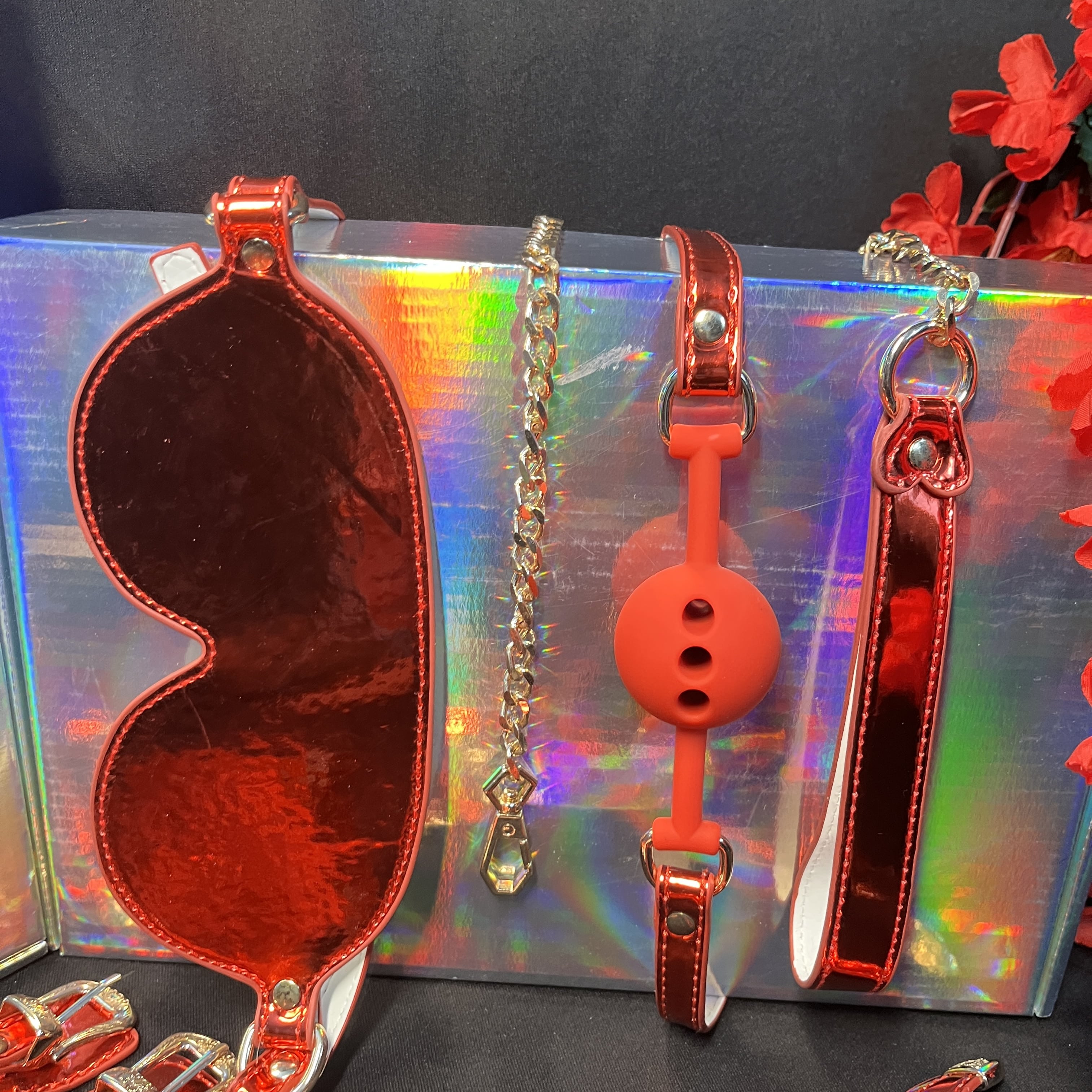 10Pc Shiny Bondage Restraint BDSM KIT