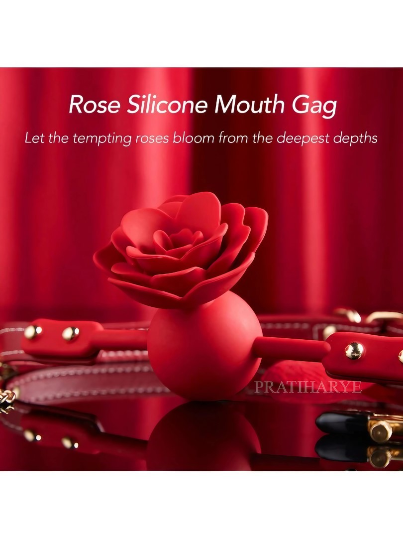 Premium Rose Gag Ball with Nipple Clamps