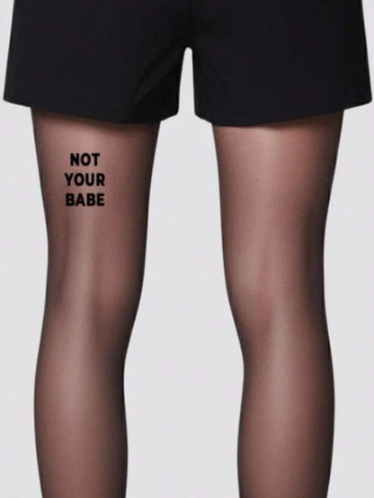 Statement Tights - Not Your Babe