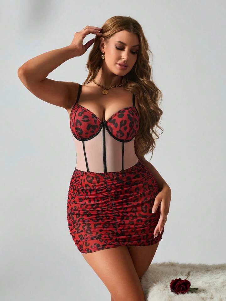 Wild Desire Leopard Print Bodycon Dress