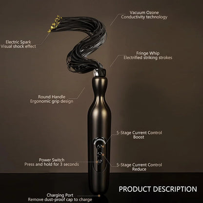 Premium Punishment Electroshock Training Whip