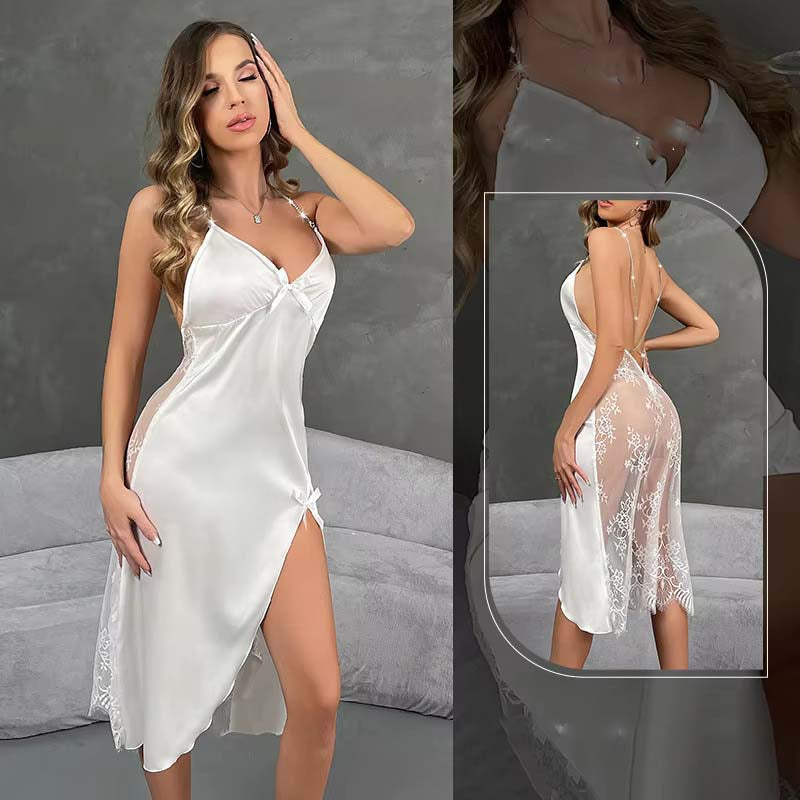Satin Long One-Piece Set