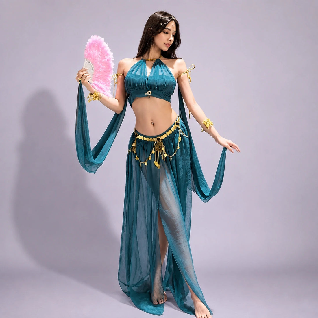 Arabian Belly Dancer Roleplay Outfit - Teal
