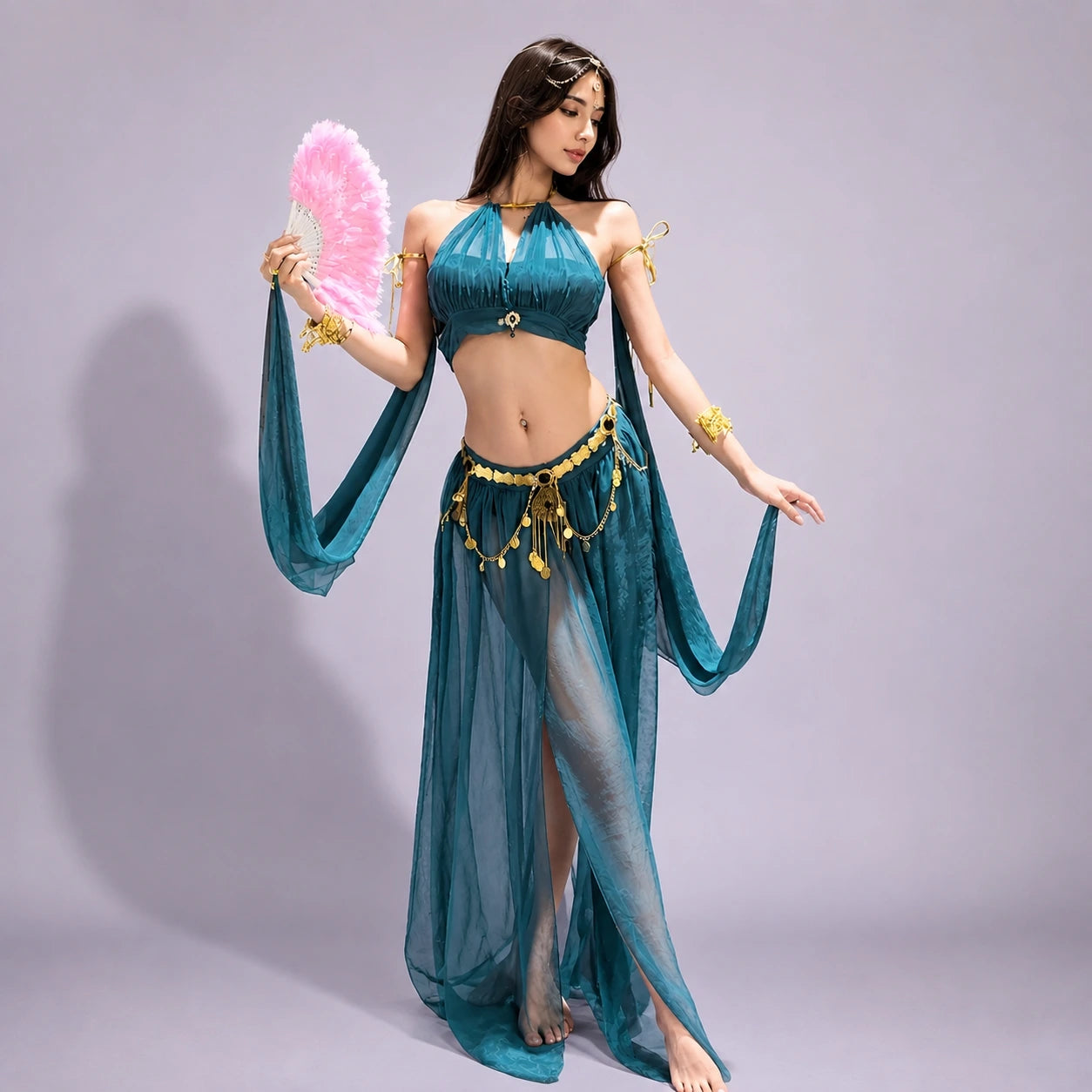 Arabian Belly Dancer Roleplay Outfit - Teal