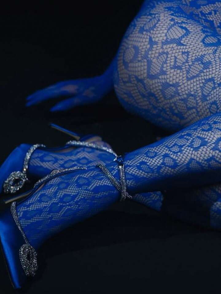 Blue Leopard Fishnet (NO GLOVES)