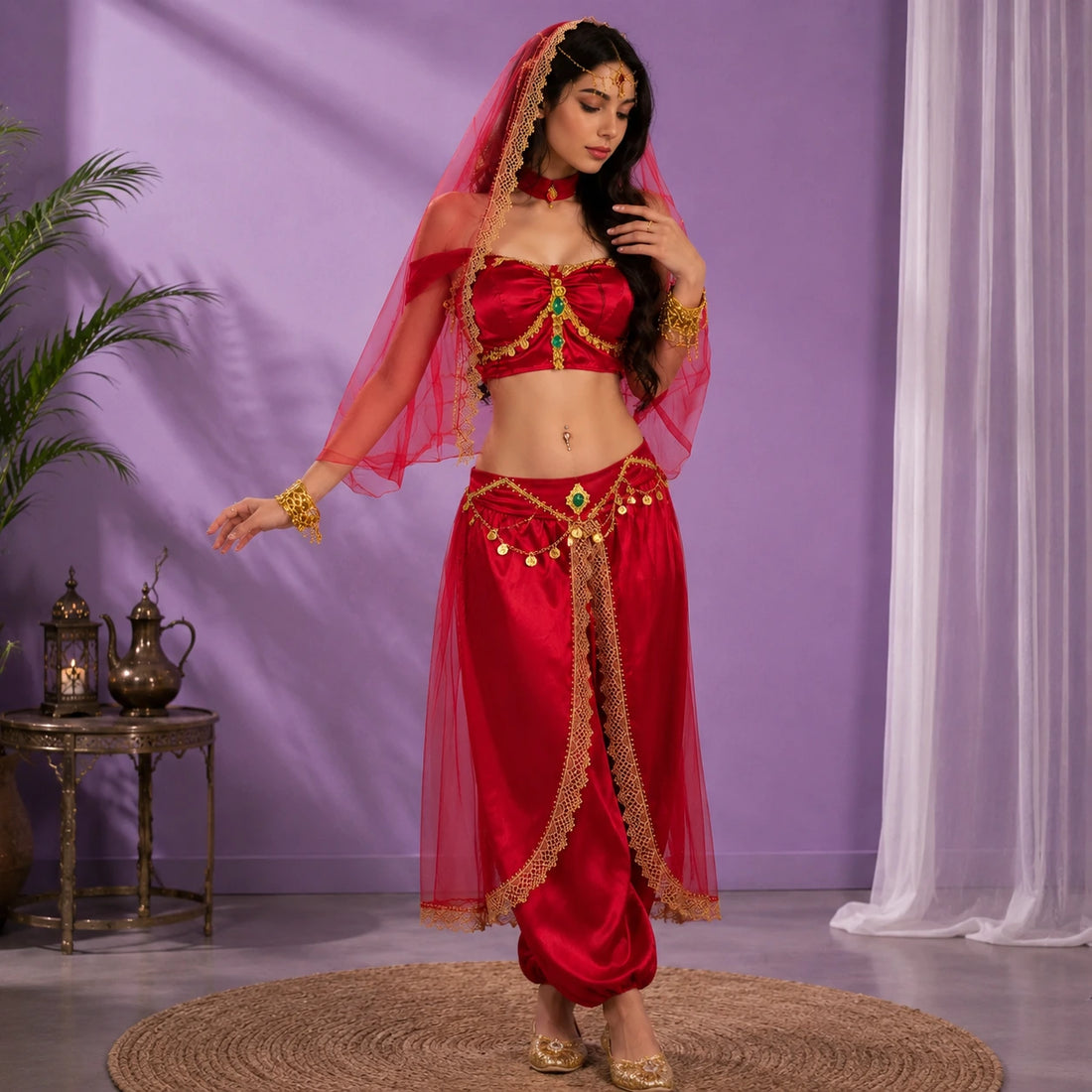 Arabian Nights Belly Dancer Lingerie Costume Set
