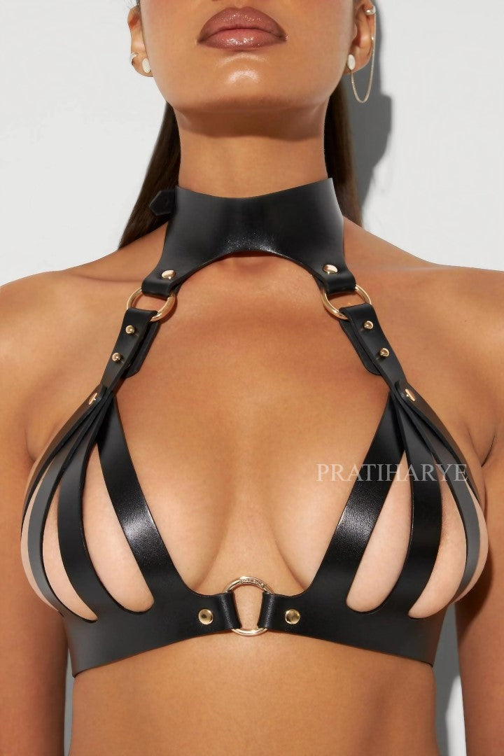 Leather Bondage Harness Lingerie set